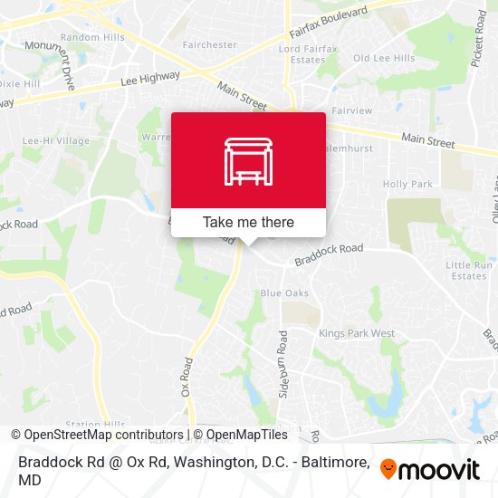 Braddock Rd @ Ox Rd map