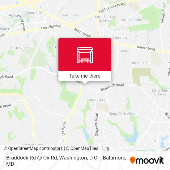 Braddock Rd @ Ox Rd map