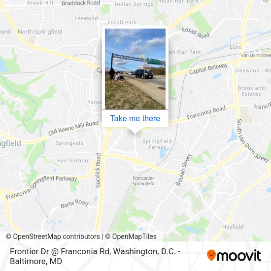 Frontier Dr @ Franconia Rd map