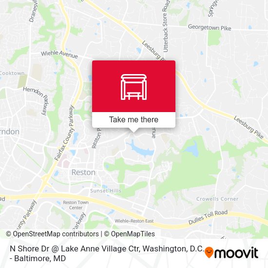 N Shore Dr @ Lake Anne Village Ctr map