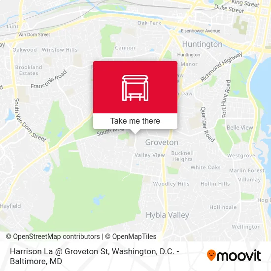 Harrison La @ Groveton St map