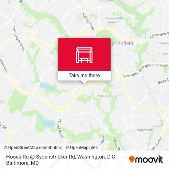 Hooes Rd @ Sydenstricker Rd map