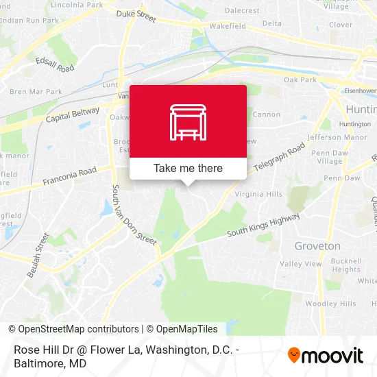 Rose Hill Dr @ Flower La map