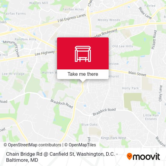 Chain Bridge Rd @ Canfield St map