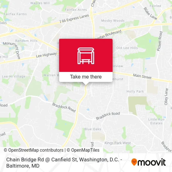 Chain Bridge Rd @ Canfield St map