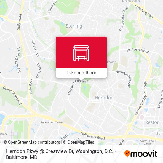 Herndon Pkwy @ Crestview Dr map