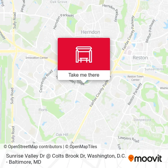 Sunrise Valley Dr @ Colts Brook Dr map
