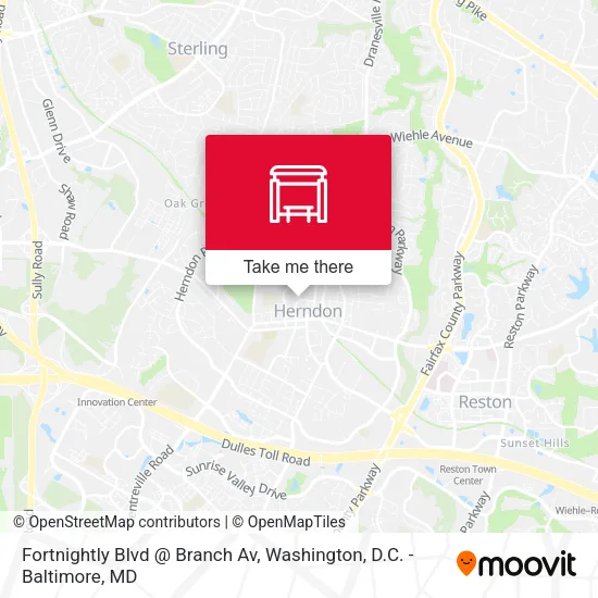 Mapa de Fortnightly Blvd @ Branch Av