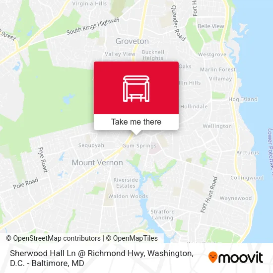 Sherwood Hall Ln @ Richmond Hwy map