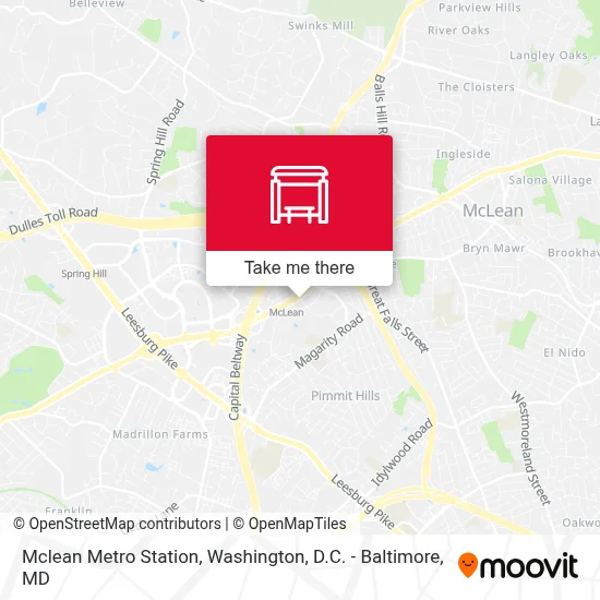 Mclean Metro Station map