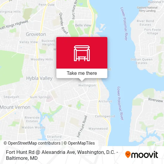 Fort Hunt Rd @ Alexandria Ave map