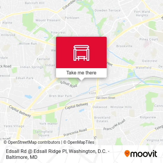 Mapa de Edsall Rd @ Edsall Ridge Pl