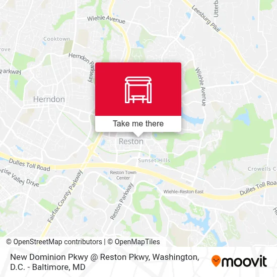New Dominion Pkwy @ Reston Pkwy map