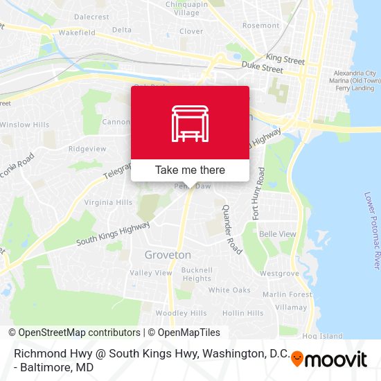 Mapa de Richmond Hwy @ South Kings Hwy