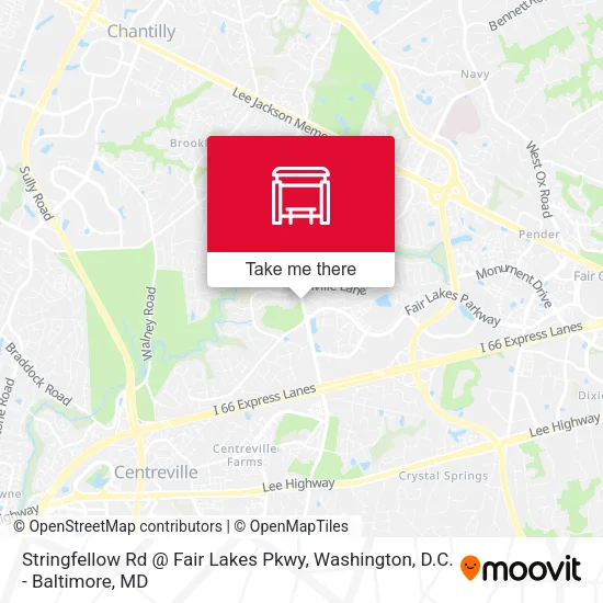 Mapa de Stringfellow Rd @ Fair Lakes Pkwy