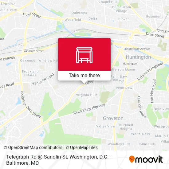 Telegraph Rd @ Sandlin St map