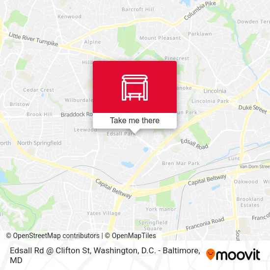 Mapa de Edsall Rd @ Clifton St