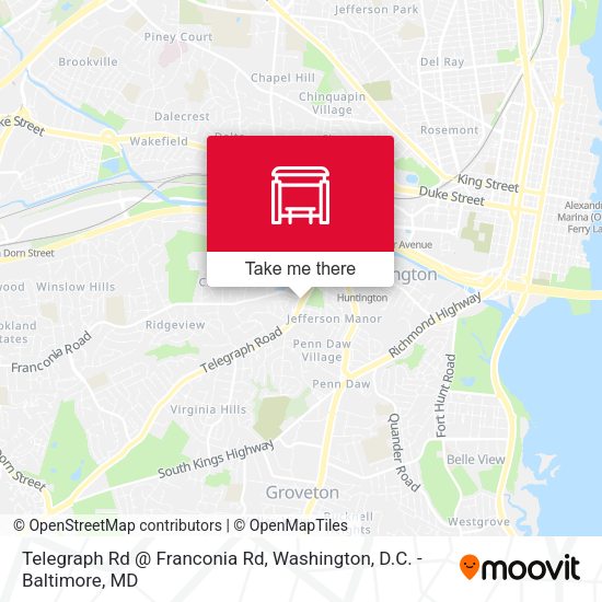 Mapa de Telegraph Rd @ Franconia Rd