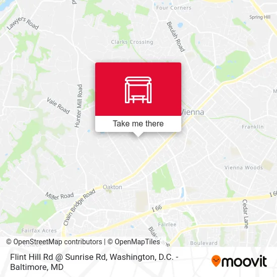 Flint Hill Rd @ Sunrise Rd map