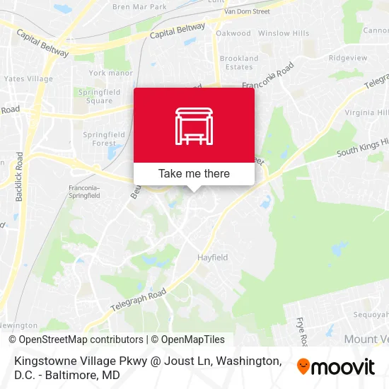Kingstowne Village Pkwy @ Joust Ln map