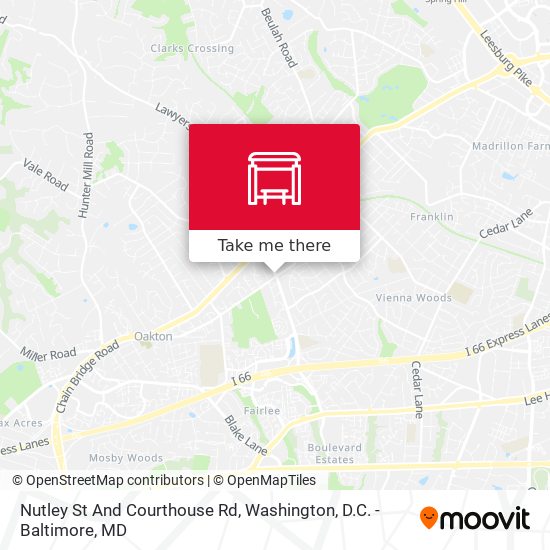 Nutley St And Courthouse Rd map