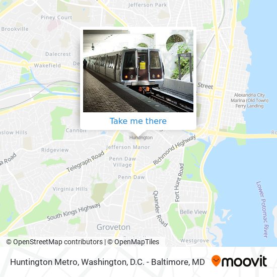 Huntington Metro map