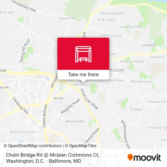 Mapa de Chain Bridge Rd @ Mclean Commons Ct