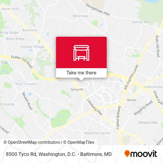 Mapa de 8500 Tyco Rd