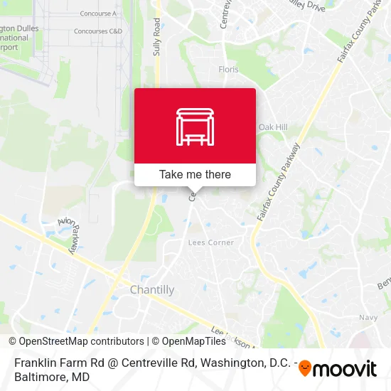 Franklin Farm Rd @ Centreville Rd map