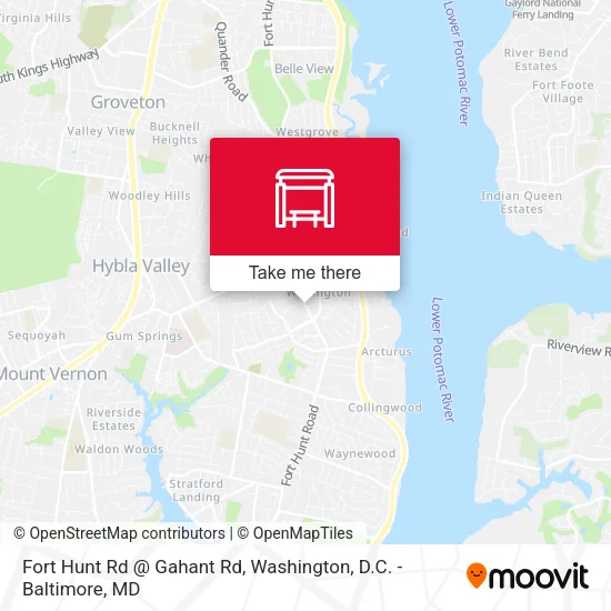 Fort Hunt Rd @ Gahant Rd map