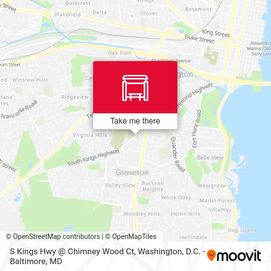 S Kings Hwy @ Chimney Wood Ct map