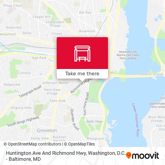 Huntington Ave And Richmond Hwy map