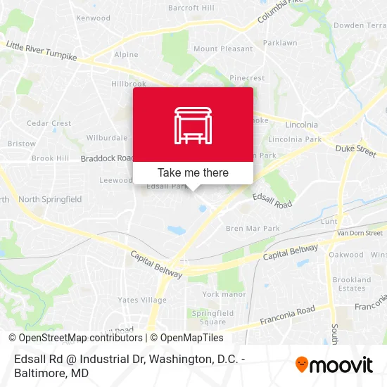 Edsall Rd @ Industrial Dr map