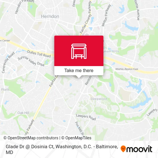 Glade Dr @ Dosinia Ct map