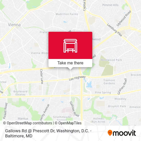Gallows Rd @ Prescott Dr map