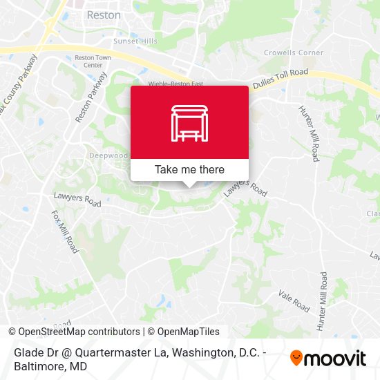 Glade Dr @ Quartermaster La map