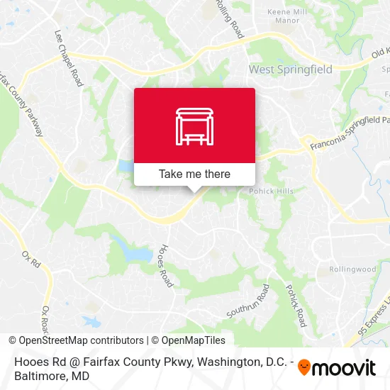 Hooes Rd @ Fairfax County Pkwy map