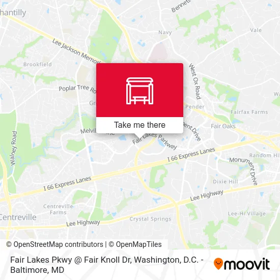 Mapa de Fair Lakes Pkwy @ Fair Knoll Dr