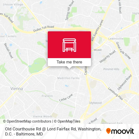 Old Courthouse Rd @ Lord Fairfax Rd map