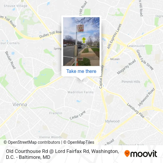 Old Courthouse Rd @ Lord Fairfax Rd map