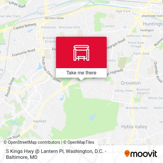 S Kings Hwy @ Lantern Pl map