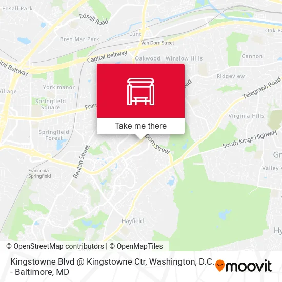 Kingstowne Blvd @ Kingstowne Ctr map