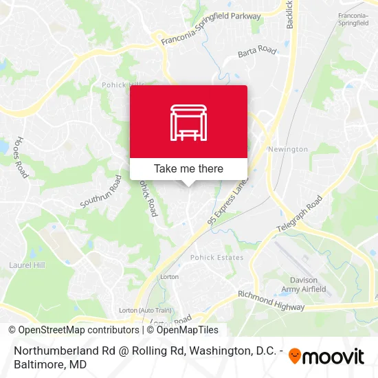 Northumberland Rd @ Rolling Rd map