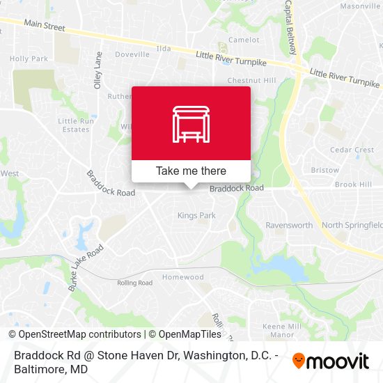 Braddock Rd @ Stone Haven Dr map
