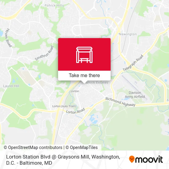 Lorton Station Blvd @ Graysons Mill map
