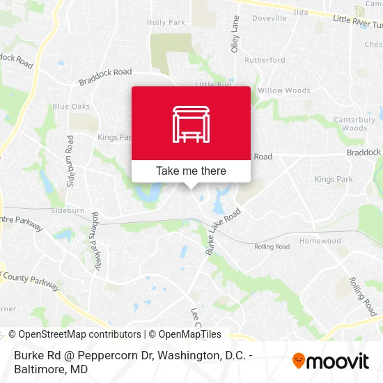 Burke Rd @ Peppercorn Dr map