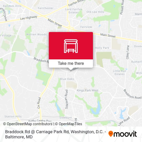 Braddock Rd @ Carriage Park Rd map