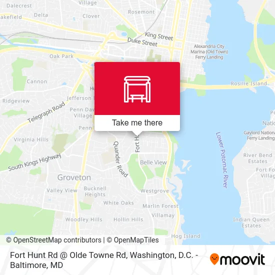 Fort Hunt Rd @ Olde Towne Rd map