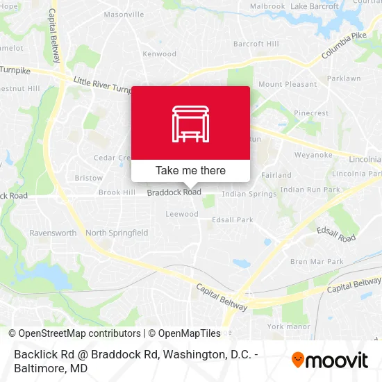 Mapa de Backlick Rd @ Braddock Rd
