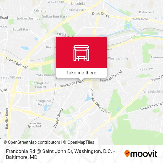 Franconia Rd @ Saint John Dr map